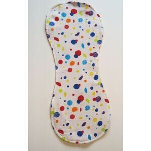 Baby Flannel Burp Cloth Contoured Cotton Double Layer Handmade Red with Dots